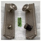 Nickel Door Knob Sets with Decorative Plates