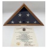 USS Constitution Commemorative Flag and Certificat