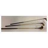 AG Spalding Bros Wooden Shaft Golf Clubs