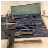 Leather Pouch with Miscellaneous Tools