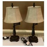 Metal Swivel Arm Table Lamps 23 ins.