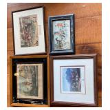 Lot of 4 Framed Fox Hunting Prints