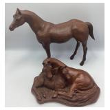 Pecan Resin Life-Size Quarter Horse & Red Mill Mfg