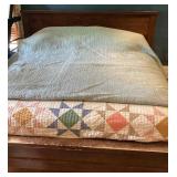 Arts & Crafts Mahogany-Stained Wood King Size Bed