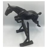 Gaston d'Illiers 11 ins. Bronze Horse in Obstacle