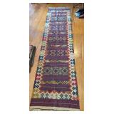 Handmade Pakistani Wool Kilim Runner Rug 10 ft 3 i