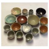 Vance Kitira Green Glazed Bowl & World Market Cups