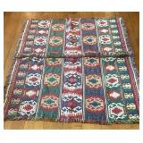 Vintage Kilim Style Tapestry Wall Hanging 80 ins.