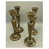 Godinger Silver-Plated Baroque Style Candlesticks