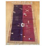 Vintage Hand-Woven Mexican Zapotec Textile 62 x 31