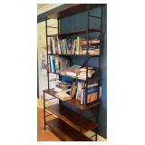 6-Tier Industrial Bookshelf with Metal Frame & Woo
