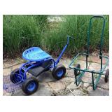 Blue Metal Garden Cart & Chair Mover