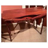 Red Cherry Wood Vanity with Turned Legs