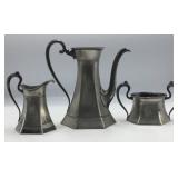 Homan Manufacturing 3-Piece Hexagonal Silver-Plate