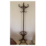 Wooden Freestanding Bentwood Hall Tree Coat Rack
