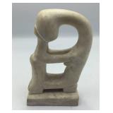 Signed Abstract Carved Stone Sculpture