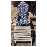Country Casual Teak Wood Adirondack Chair & Ottoma