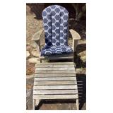 Country Casual Teak Wood Adirondack Chair & Ottoma