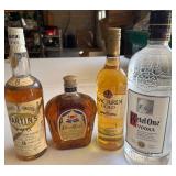 Martins V.V.O. 8 Year Scotch, Crown Royal, Bacardi