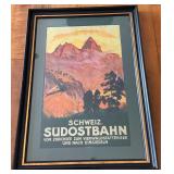 Otto Baumberger Schweiz Südostbahn Travel Poster