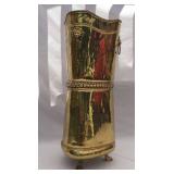 Brass Umbrella Holder with Lion Motif