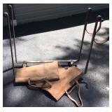 Metal Saddle Rack with Leather Sling