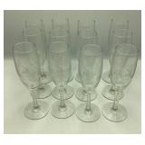 12 Leukemia & Lymphoma Society Etched Goblets