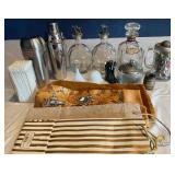 Glass Bottles, Barware & Equestrian Themed Items