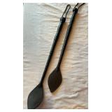 Black Leather Riding Crops with Braided Shaft