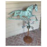 Antique Weather Vane Trotting Horse with Stand, 48