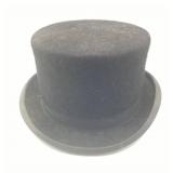 Christys' London Black Felt Wool Top Hat, Size 7 1