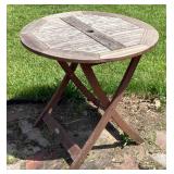 Ballard Designs Round Teak Wood Table