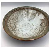 Hand-Thrown Ceramic Bowl Signed by Artist