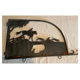Cast Iron Fox Hunt Cut Out Panel