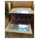 Solid Wood Dining Table with Leaves & Glass-Top Co
