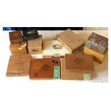 Wooden & Cardboard Cigar Boxes with Stationery Set