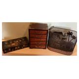 19th Century Pennsylvania Dutch Painted Box & Tans
