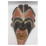 Handcrafted Wooden African Mask, 15 ins. Long