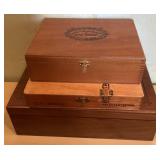 Decatur Collection Humidor & 2 Wooden Cigar Boxes
