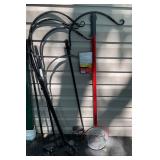 Four Clip on Shepard's Hooks and One New Nut Gathe