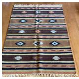 Southwestern Flat Weave Textile Rug