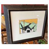 Geoffrey Moss Signed Pastel Gouache on Paper