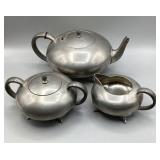 Queen City Silver Co. Pewter 101 Three-Piece Tea S