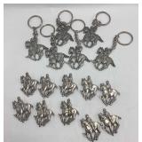 1990 Seagull Pewter Jockey Lapel Pins & Keychains