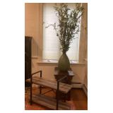 2 Tier Metal & Reclaimed Wood Console, Wooden Side