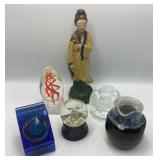 Collectibles Incl. Ming Dynasty Figure & Universit