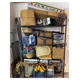 Black Metal Wire Storage Rack with Contents Incl.