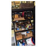 Metal Garage Shelving Unit & Contents Including Dy