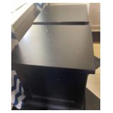 Black Wood Storage Night Stands