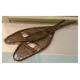 Handmade Wooden Snow Shoes, 34 ins. x 10 ins.